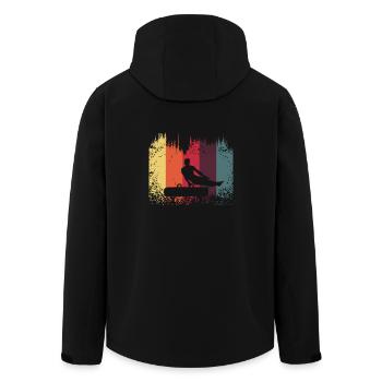 Gymnases d’appareils - Veste softshell homme en polyester recyclé Stanley/Stella - noir - Dos - AI Model Male 185 light (185cm)