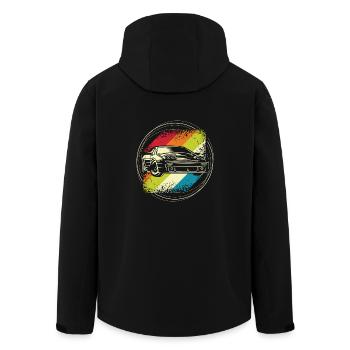Rallye auto retro - Veste softshell homme en polyester recyclé Stanley/Stella - noir - Dos - AI Model Male 185 light (185cm)