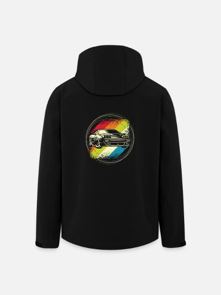 Rallye auto retro - Recycelte Männer Softshell-Jacke von Stanley/Stella - Schwarz