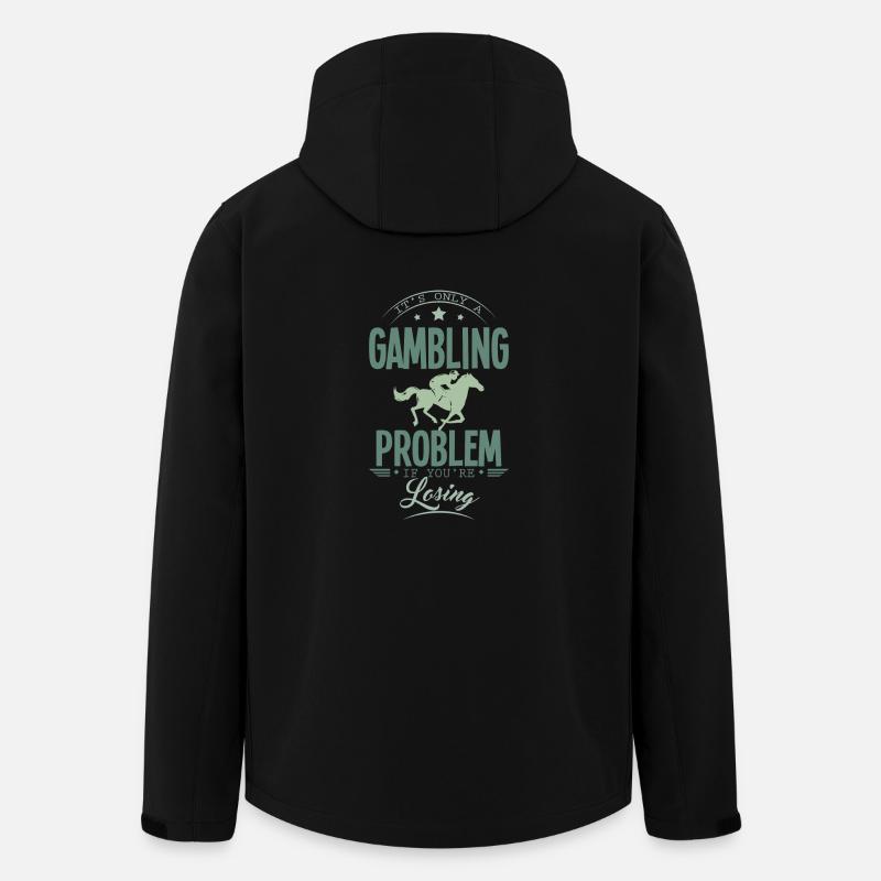 Courses de chevaux Gambling - Veste softshell homme en polyester recyclé Stanley/Stella - noir