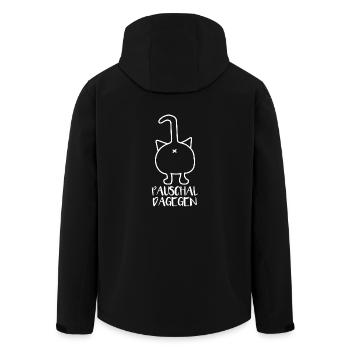 Pauschal dagegen - Recycelte Männer Softshell-Jacke von Stanley/Stella - Schwarz - Hinten - AI Model Male 185 light (185cm)