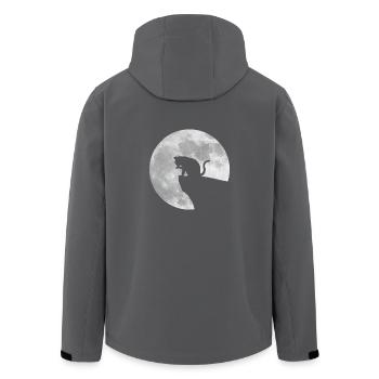 Lune Chat - Veste softshell homme en polyester recyclé Stanley/Stella - noir - Dos - AI Model Male 185 light (185cm)