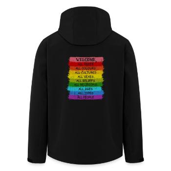 Regenbogen Pride LGBT Toleranz Liebe Gewinnt - Veste softshell homme en polyester recyclé Stanley/Stella - noir - Dos - AI Model Male 185 light (185cm)