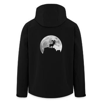 Lune Capricorne - Veste softshell homme en polyester recyclé Stanley/Stella - noir - Dos - AI Model Male 185 light (185cm)