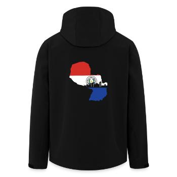 Paraguay Flagge - Recycelte Männer Softshell-Jacke von Stanley/Stella - Schwarz - Hinten - AI Model Male 185 light (185cm)