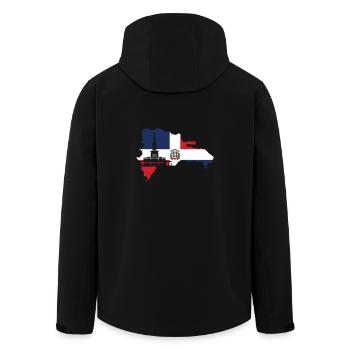 République dominicaine Drapeau - Veste softshell homme en polyester recyclé Stanley/Stella - noir - Dos - AI Model Male 185 light (185cm)