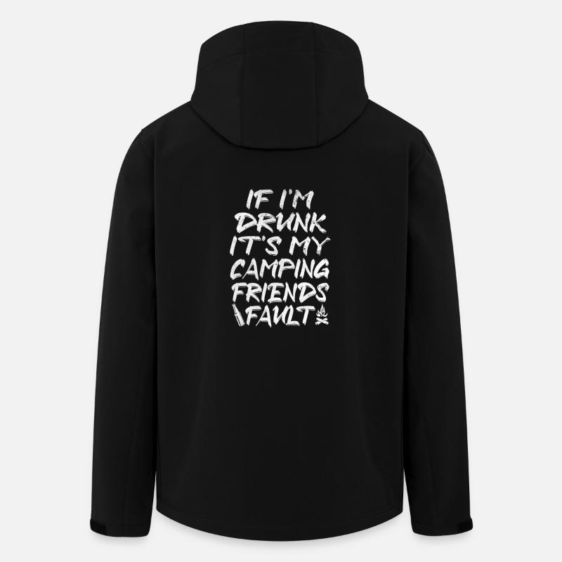 Camping Freunden - Recycelte Männer Softshell-Jacke von Stanley/Stella - Schwarz