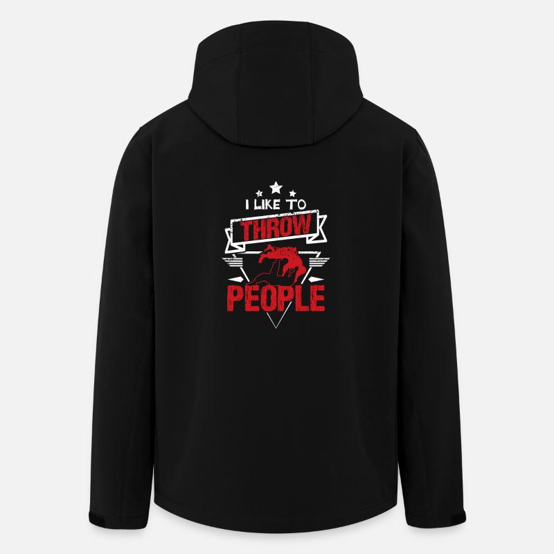 Judo throw people - Veste softshell homme en polyester recyclé Stanley/Stella - noir