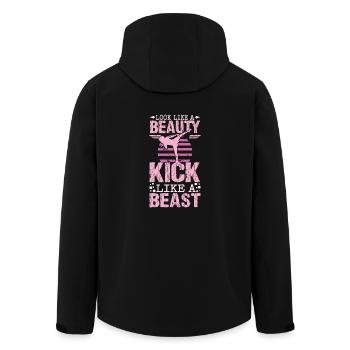 Karate beauty - Men’s Recycled Softshell Jacket by Stanley/Stella - black - Back - AI Model Male 185 light (185cm)