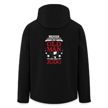 Judo Old man - Men’s Recycled Softshell Jacket by Stanley/Stella - black - Back - AI Model Male 185 light (185cm)