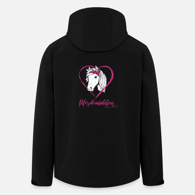 Pferdemädchen Reiten Pferde Herz Geschenk - Recycelte Männer Softshell-Jacke von Stanley/Stella - Schwarz