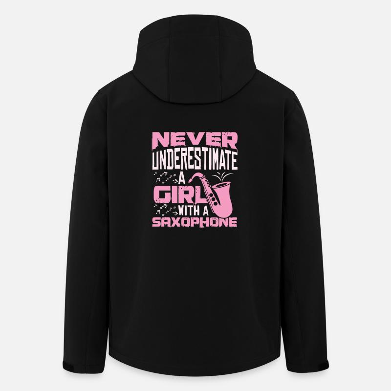 Saxophone Girl - Recycelte Männer Softshell-Jacke von Stanley/Stella - Schwarz