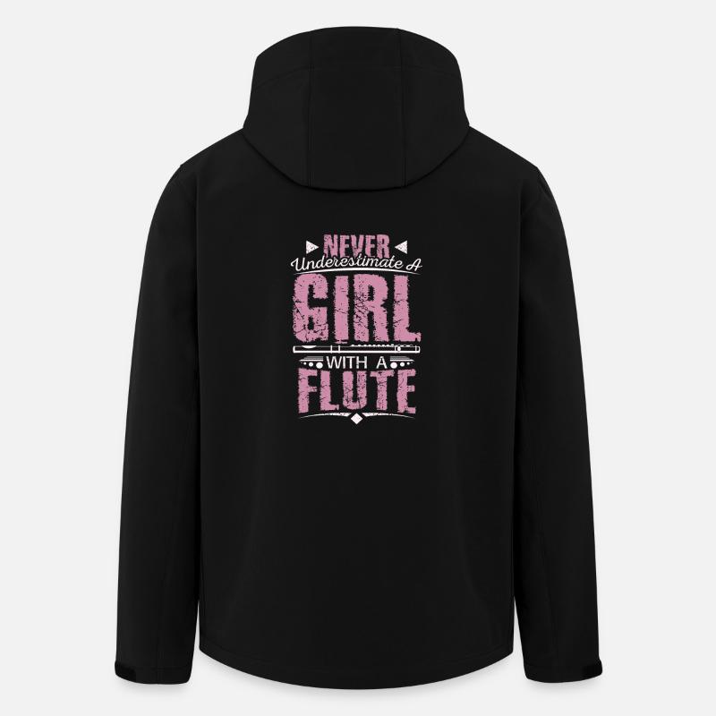 Querflöte Flöte Girl - Recycelte Männer Softshell-Jacke von Stanley/Stella - Schwarz