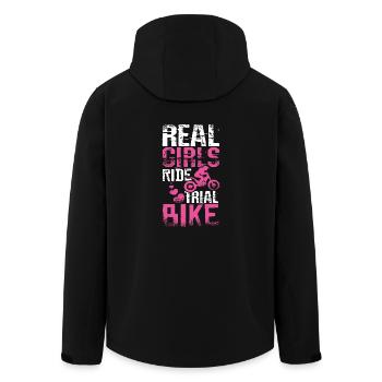 Les filles font du vélo d'essai - Veste softshell homme en polyester recyclé Stanley/Stella - noir - Dos - AI Model Male 185 light (185cm)