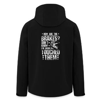 Brakes Motocross Dirt Bike - Recycelte Männer Softshell-Jacke von Stanley/Stella - Schwarz - Hinten - AI Model Male 185 light (185cm)