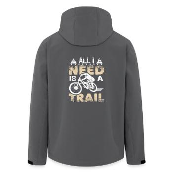 Tout ce que je nee est un sentier - Veste softshell homme en polyester recyclé Stanley/Stella - charbon - Dos - AI Model Male 185 light (185cm)