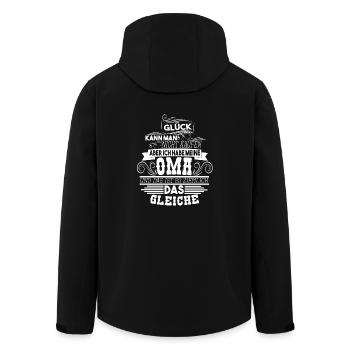 Oma Enkel Geschenke Glück kann man nicht kaufen - Recycelte Männer Softshell-Jacke von Stanley/Stella - Schwarz - Hinten - AI Model Male 185 light (185cm)