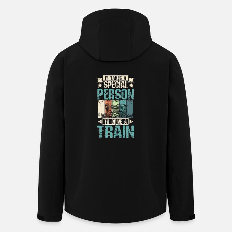 Cool train driver - Recycelte Männer Softshell-Jacke von Stanley/Stella - Schwarz