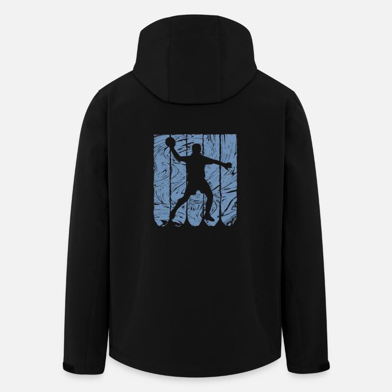 Handballer Retro - Recycelte Männer Softshell-Jacke von Stanley/Stella - Schwarz
