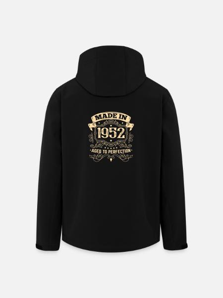 Anniversaire 1952 Fabriqué en 1952 - Veste softshell homme en polyester recyclé Stanley/Stella - noir