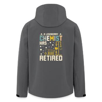 Chemist retires - Men’s Recycled Softshell Jacket by Stanley/Stella - black - Back - AI Model Male 185 light (185cm)