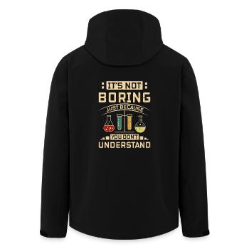 Chemist if you don't understand it - Men’s Recycled Softshell Jacket by Stanley/Stella - black - Back - AI Model Male 185 light (185cm)