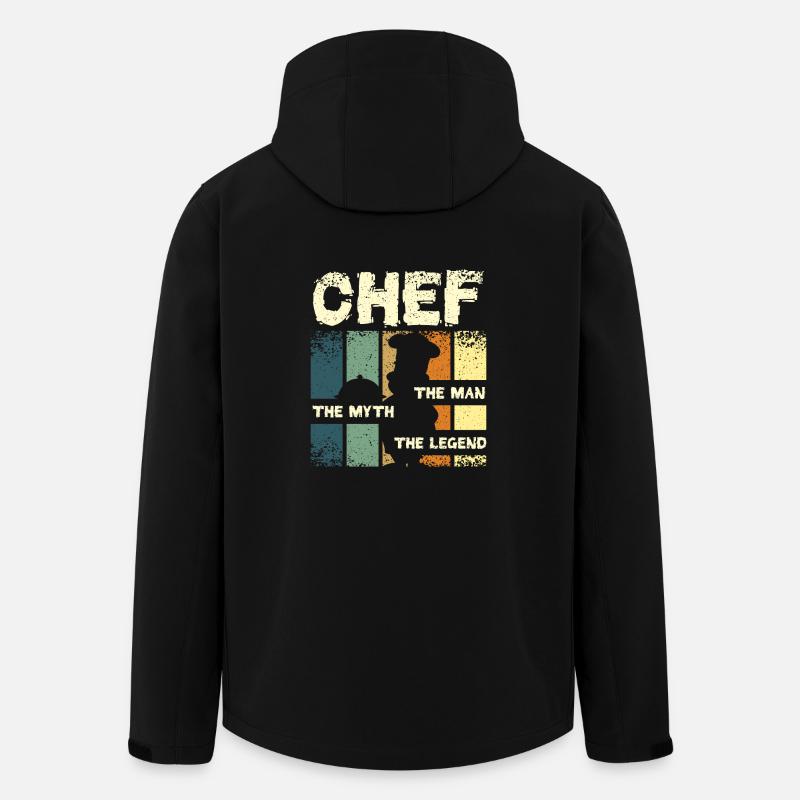 Chef la légende - Veste softshell homme en polyester recyclé Stanley/Stella - noir