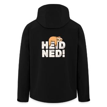 Bayrisches Faultier Hei Ned - Recycelte Männer Softshell-Jacke von Stanley/Stella - Schwarz - Hinten - AI Model Male 185 light (185cm)
