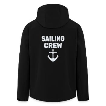 Sailing Sailing crew - Men’s Recycled Softshell Jacket by Stanley/Stella - black - Back - AI Model Male 185 light (185cm)