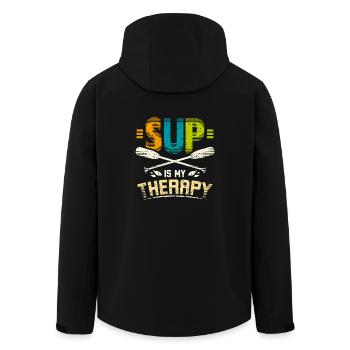 Sup is my therapy - Recycelte Männer Softshell-Jacke von Stanley/Stella - Schwarz - Hinten - AI Model Male 185 light (185cm)