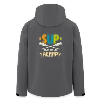 Sup is my therapy - Recycelte Männer Softshell-Jacke von Stanley/Stella - Anthrazit - Hinten - AI Model Male 185 light (185cm)