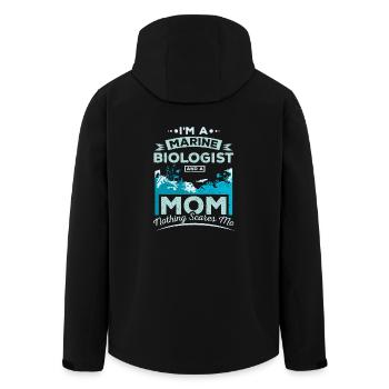 Marine biologist mother - Men’s Recycled Softshell Jacket by Stanley/Stella - black - Back - AI Model Male 185 light (185cm)