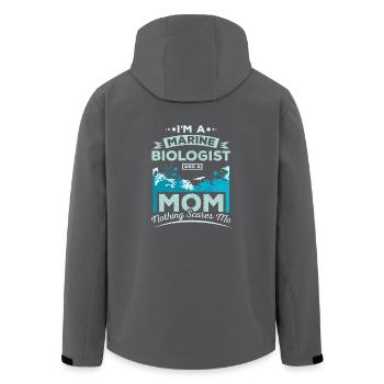 Marine biologist mother - Men’s Recycled Softshell Jacket by Stanley/Stella - anthracite - Back - AI Model Male 185 light (185cm)