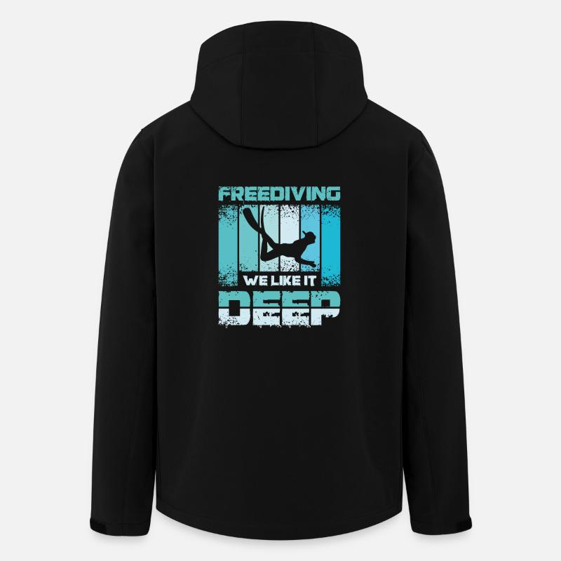 Freediving we like it deep - Men’s Recycled Softshell Jacket by Stanley/Stella - black