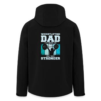 Weightlifting Father Gym Dad - Men’s Recycled Softshell Jacket by Stanley/Stella - black - Back - AI Model Male 185 light (185cm)