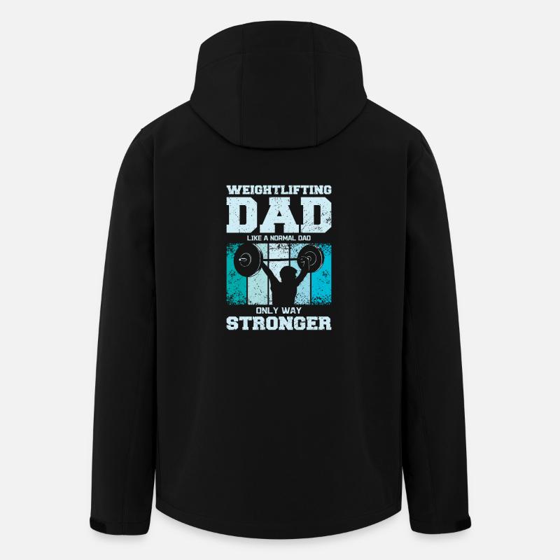 Haltérophilie Père Gym Papa - Veste softshell homme en polyester recyclé Stanley/Stella - noir