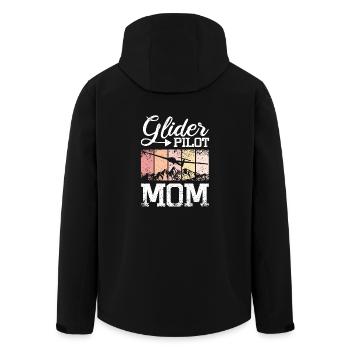 Glider Pilot Mom - Recycelte Männer Softshell-Jacke von Stanley/Stella - Schwarz - Hinten - AI Model Male 185 light (185cm)