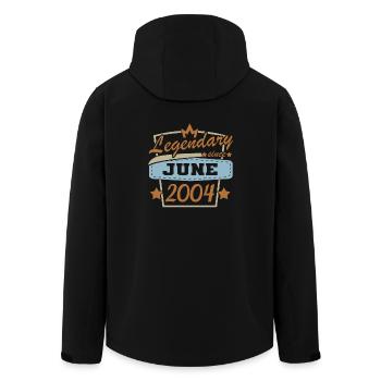 Legendär seit Juni 2004 Retro Geburtstag - Recycelte Männer Softshell-Jacke von Stanley/Stella - Schwarz - Hinten - AI Model Male 185 light (185cm)