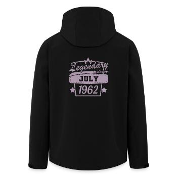 Legendary since July 1962 Birthday 60 Years of Retro - Men’s Recycled Softshell Jacket by Stanley/Stella - black - Back - AI Model Male 185 light (185cm)