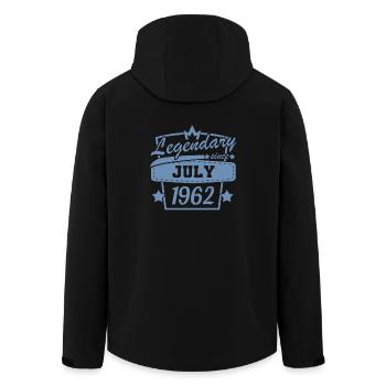Legendary since July 1962 Birthday 60 Years of Retro - Men’s Recycled Softshell Jacket by Stanley/Stella - black - Back - AI Model Male 185 light (185cm)