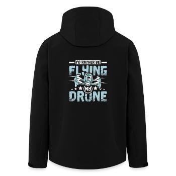 I'd rather be flying my drone - Recycelte Männer Softshell-Jacke von Stanley/Stella - Schwarz - Hinten - AI Model Male 185 light (185cm)