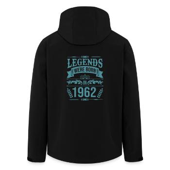 Funny gifts for the 60th birthday sayings - Men’s Recycled Softshell Jacket by Stanley/Stella - black - Back - AI Model Male 185 light (185cm)