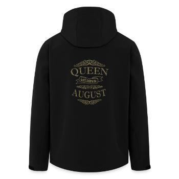 A queen was born in August - Men’s Recycled Softshell Jacket by Stanley/Stella - black - Back - AI Model Male 185 light (185cm)