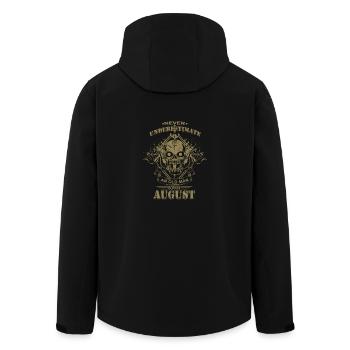 Ne sous-estimez jamais un vieil homme en août - Veste softshell homme en polyester recyclé Stanley/Stella - noir - Dos - AI Model Male 185 light (185cm)