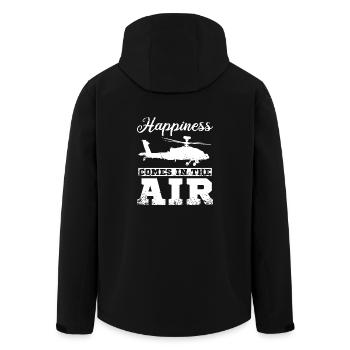 Happines vient dans le pilote d’hélicoptère aérien - Veste softshell homme en polyester recyclé Stanley/Stella - noir - Dos - AI Model Male 185 light (185cm)