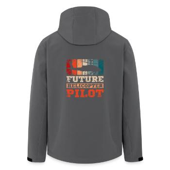 Futur pilote hélicoper - Veste softshell homme en polyester recyclé Stanley/Stella - noir - Dos - AI Model Male 185 light (185cm)