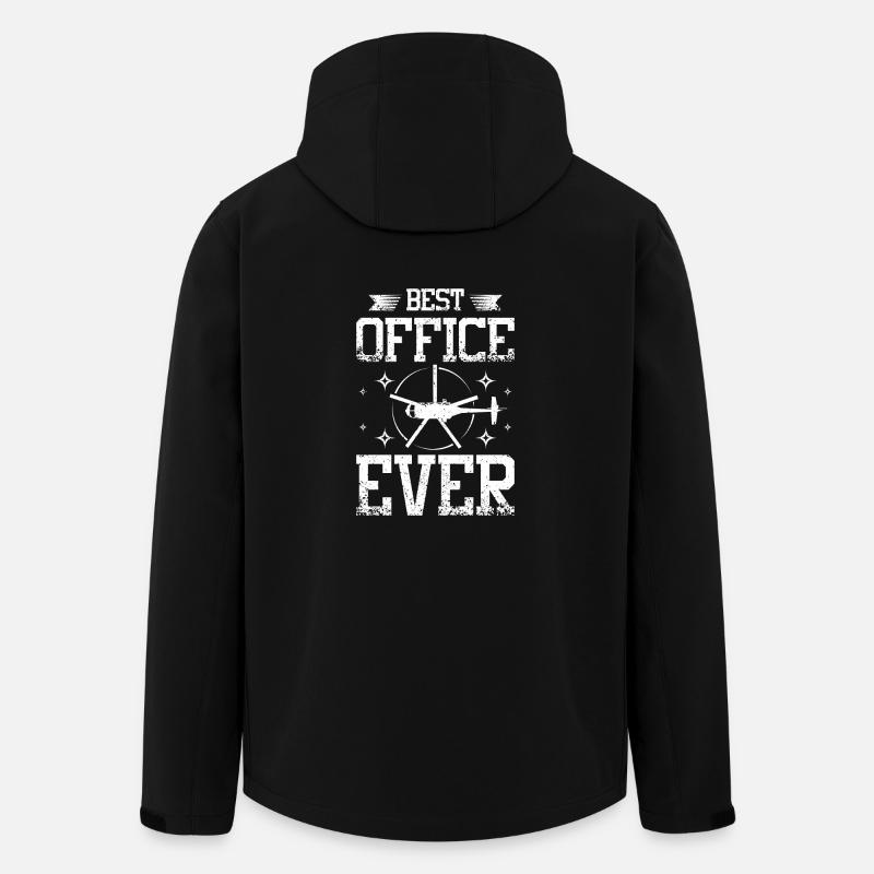 Best office ever helicopter - Men’s Recycled Softshell Jacket by Stanley/Stella - black