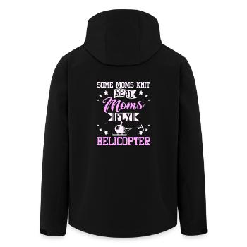 Moms fly helicopter - Recycelte Männer Softshell-Jacke von Stanley/Stella - Schwarz - Hinten - AI Model Male 185 light (185cm)