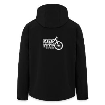 Bicycle Shirt Life is too short - Men’s Recycled Softshell Jacket by Stanley/Stella - black - Back - AI Model Male 185 light (185cm)