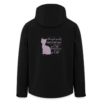 Katze immer du selbst außer du kannst Katze sein - Recycelte Männer Softshell-Jacke von Stanley/Stella - Schwarz - Hinten - AI Model Male 185 light (185cm)